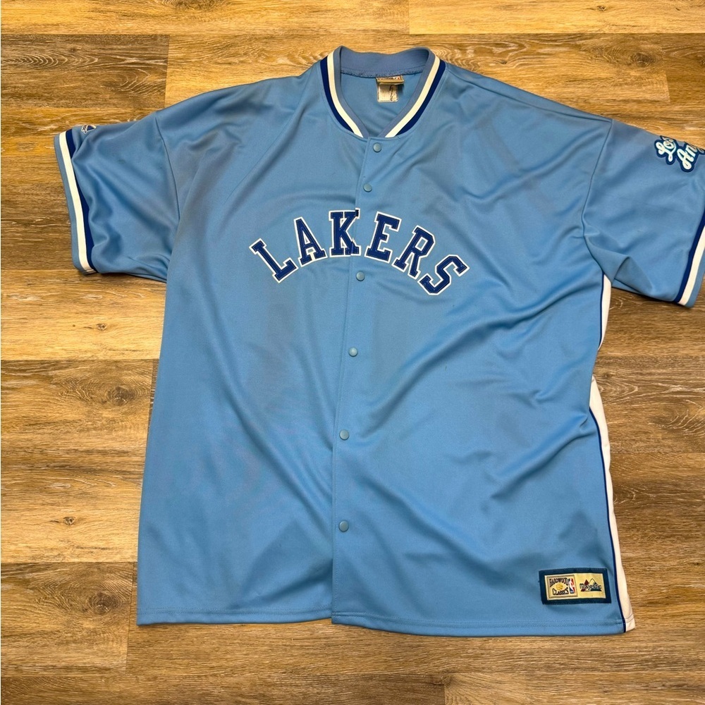 LA Lakers button up jersey — hardwood classics